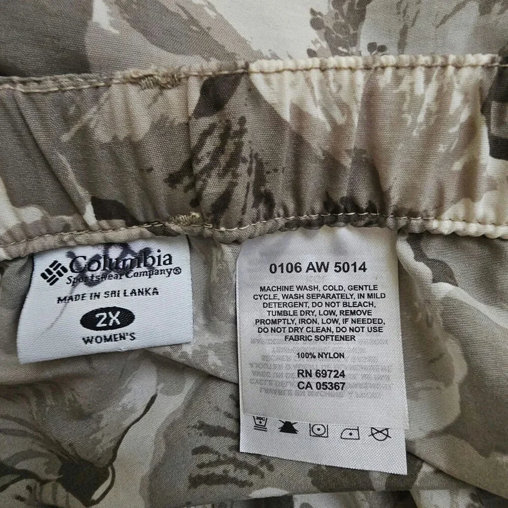 Columbia Floral Skirt with Belt Women's Plus Size 2X Gray Hiking Athleisure
